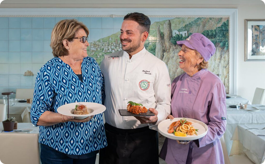 Le nonne del ristorante nonna nonna a praiano in costriera amalfitana
